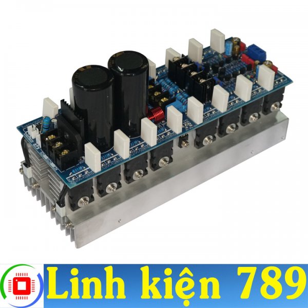  Mạch khuếch đại 16 sò 2 kênh 2x600W 28-55VAC đôi 260x135x85mm ( 5200/1943 )